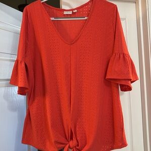 Kim Rogers Orange Blouse XL